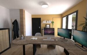 Bureau professionnel beige