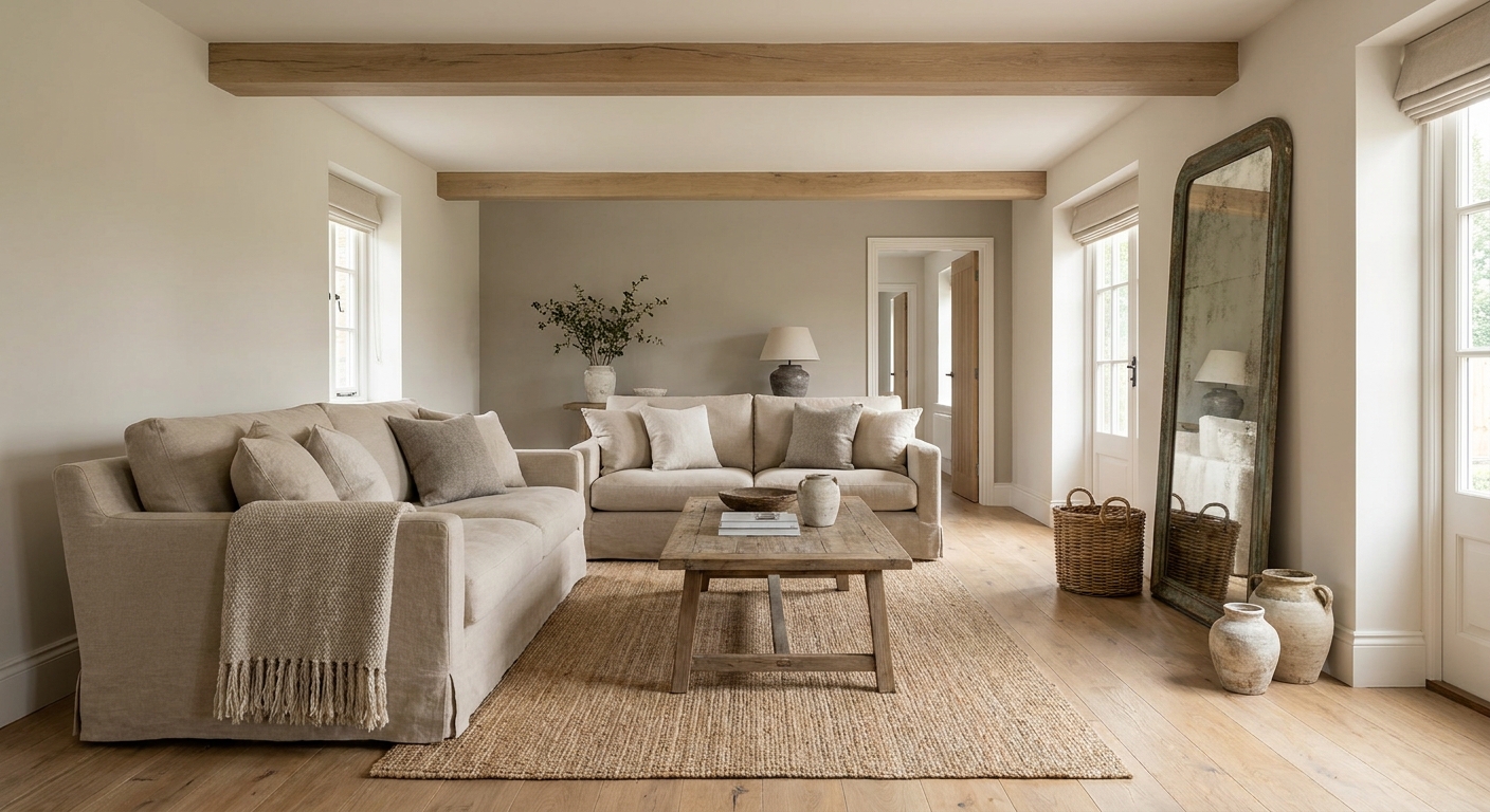 salon de style campagne chic